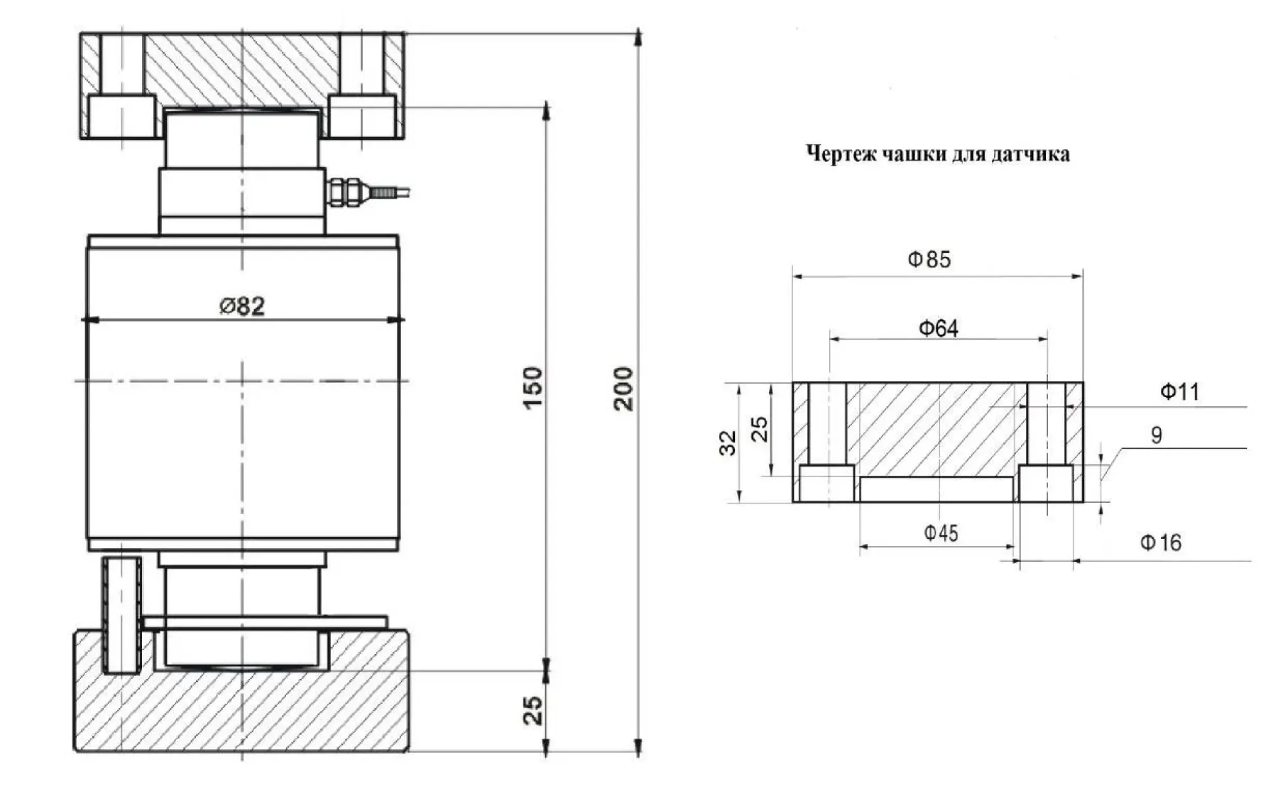 Тензодатчик Sierra SHM14K колонный с узлом встройки – 4