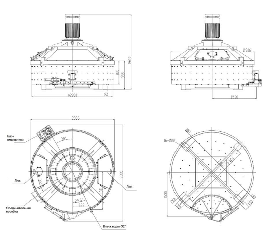 Бетоносмеситель DEX DMP 2250 – 3
